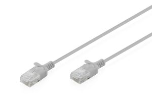 Digitus CAT 6 U-UTP Slim Patchkabel, 0,3 m, Grau