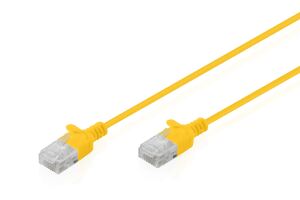 Digitus CAT 6 U-UTP Slim Patchkabel, 0,3 m, Gelb
