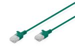 Digitus CAT 6 U-UTP Slim Patchkabel, 0,5 m, Grün