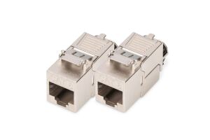 Digitus CAT 8.1 Keystone Modul, geschirmt, werkzeugfreier Montageanschluss - 2 Stk.