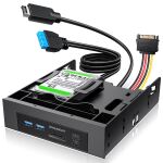 GRAUGEAR USB-HUB+Kartenleser Frontpanel m. 2,5" SSD...