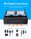 GRAUGEAR USB-HUB+Kartenleser Frontpanel m. 2,5" SSD...