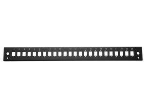 Equip 24-Port-Frontblende für LC-Duplex, SC-Simplex, 1 HE, Schwarz