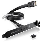 GRAUGEAR Erweiterungskabel USB-C m. PCI Slotblech PC-Gehäuse