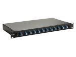 Equip 12-Port-Glasfaser-Spleißbox, LC-Duplex, OS2, 1 HE, ausgestattet, Schwarz