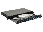 Equip 12-Port-Glasfaser-Spleißbox, LC-Duplex, OS2, 1 HE, ausgestattet, Schwarz