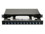 Equip 12-Port-Glasfaser-Spleißbox, LC-Duplex, OS2, 1 HE, ausgestattet, Schwarz