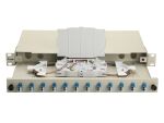 Equip 12-Port-Glasfaser-Spleißbox, LC-Duplex, OS2, 1 HE, ausgestattet, Grau