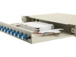 Equip 12-Port-Glasfaser-Spleißbox, LC-Duplex, OS2, 1 HE, ausgestattet, Grau