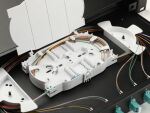 Equip 12-Port-Glasfaser-Spleißbox, LC-Duplex, OM3, 1 HE, ausgestattet, Schwarz
