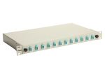 Equip 12-Port-Glasfaser-Spleißbox, LC-Duplex, OM3, 1 HE, ausgestattet, Grau