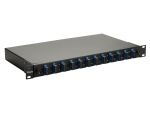Equip 12-Port-Glasfaser-Spleißbox, SC Duplex, OS2, 1 HE, ausgestattet, Schwarz