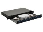 Equip 12-Port-Glasfaser-Spleißbox, SC Duplex, OS2, 1 HE, ausgestattet, Schwarz