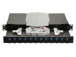 Equip 12-Port-Glasfaser-Spleißbox, SC Duplex, OS2, 1 HE, ausgestattet, Schwarz