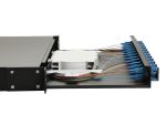 Equip 12-Port-Glasfaser-Spleißbox, SC Duplex, OS2, 1 HE, ausgestattet, Schwarz