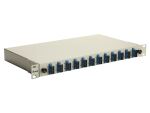 Equip 12-Port-Glasfaser-Spleißbox, SC Duplex, OS2, 1 HE, ausgestattet, Grau