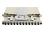 Equip 12-Port-Glasfaser-Spleißbox, SC Duplex, OS2, 1 HE, ausgestattet, Grau