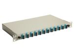 Equip 12-Port-Glasfaser-Spleißbox, SC-Duplex, OM3, 1 HE, ausgestattet, Grau