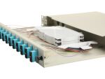 Equip 12-Port-Glasfaser-Spleißbox, SC-Duplex, OM3, 1 HE, ausgestattet, Grau