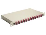 Equip 12-Port-Glasfaser-Spleißbox, SC-Duplex, OM4, 1 HE, ausgestattet, Grau