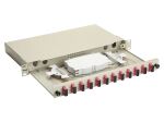 Equip 12-Port-Glasfaser-Spleißbox, SC-Duplex, OM4, 1 HE, ausgestattet, Grau