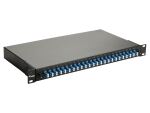 Equip 24-Port Glasfaser-Spleißbox, LC-Duplex, OS2, 1 HE, ausgestattet, Schwarz