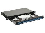 Equip 24-Port Glasfaser-Spleißbox, LC-Duplex, OS2, 1 HE, ausgestattet, Schwarz