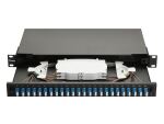 Equip 24-Port Glasfaser-Spleißbox, LC-Duplex, OS2, 1 HE, ausgestattet, Schwarz