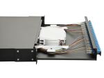 Equip 24-Port Glasfaser-Spleißbox, LC-Duplex, OS2, 1 HE, ausgestattet, Schwarz