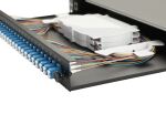Equip 24-Port Glasfaser-Spleißbox, LC-Duplex, OS2, 1 HE, ausgestattet, Schwarz