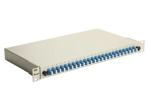 Equip 24-Port Glasfaser-Spleißbox, LC-Duplex, OS2, 1 HE, ausgestattet, Grau