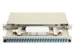 Equip 24-Port Glasfaser-Spleißbox, LC-Duplex, OS2, 1 HE, ausgestattet, Grau