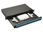 Equip 24-Port-Glasfaser-Spleißbox, LC-Duplex, OM3, 1 HE, ausgestattet, Schwarz