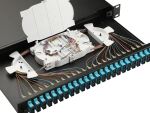 Equip 24-Port-Glasfaser-Spleißbox, LC-Duplex, OM3, 1 HE, ausgestattet, Schwarz