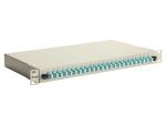 Equip 24-Port Glasfaser-Spleißbox, LC-Duplex, OM3, 1 HE, ausgestattet, Grau