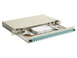 Equip 24-Port Glasfaser-Spleißbox, LC-Duplex, OM3, 1 HE, ausgestattet, Grau
