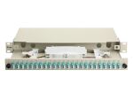 Equip 24-Port Glasfaser-Spleißbox, LC-Duplex, OM3, 1 HE, ausgestattet, Grau