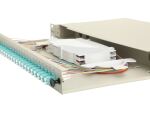 Equip 24-Port Glasfaser-Spleißbox, LC-Duplex, OM3, 1 HE, ausgestattet, Grau