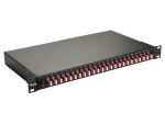 Equip 24-Port Glasfaser-Spleißbox, LC-Duplex, OM4, 1 HE, ausgestattet, Schwarz