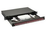 Equip 24-Port Glasfaser-Spleißbox, LC-Duplex, OM4, 1 HE, ausgestattet, Schwarz