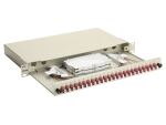Equip 24-Port Glasfaser-Spleißbox, LC-Duplex, OM4, 1 HE, ausgestattet, Grau