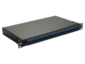 Equip 24-Port Glasfaser-Spleißbox, SC Duplex, OS2, 1 HE, ausgestattet, Schwarz