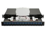 Equip 24-Port Glasfaser-Spleißbox, SC Duplex, OS2, 1 HE, ausgestattet, Schwarz