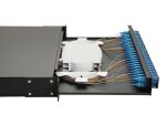 Equip 24-Port Glasfaser-Spleißbox, SC Duplex, OS2, 1 HE, ausgestattet, Schwarz