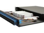 Equip 24-Port Glasfaser-Spleißbox, SC Duplex, OS2, 1 HE, ausgestattet, Schwarz