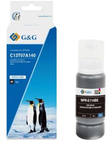 G&G Kompatibel mit Epson 114/ C13T07A140 Tinte EcoTank (70ml) Schwarz