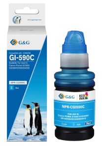 G&G Kompatibel mit Canon GI-590C/ 1604C001 Nachfüll-Tinte Cyan