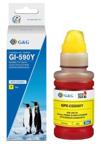 G&G Kompatibel mit Canon GI-590Y/ 1606C001 Nachfüll-Tinte Gelb
