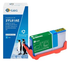 G&G Kompatibel mit HP 912XL/ 3YL81AE XL-Druckerpatronen Cyan
