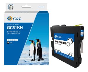 G&G Kompatibel mit Ricoh GC51KH/ 405862 Druckerpatrone Schwarz